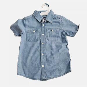 OshKosh g'bosh toddler boy Short sleeve woven  Chambray shirt